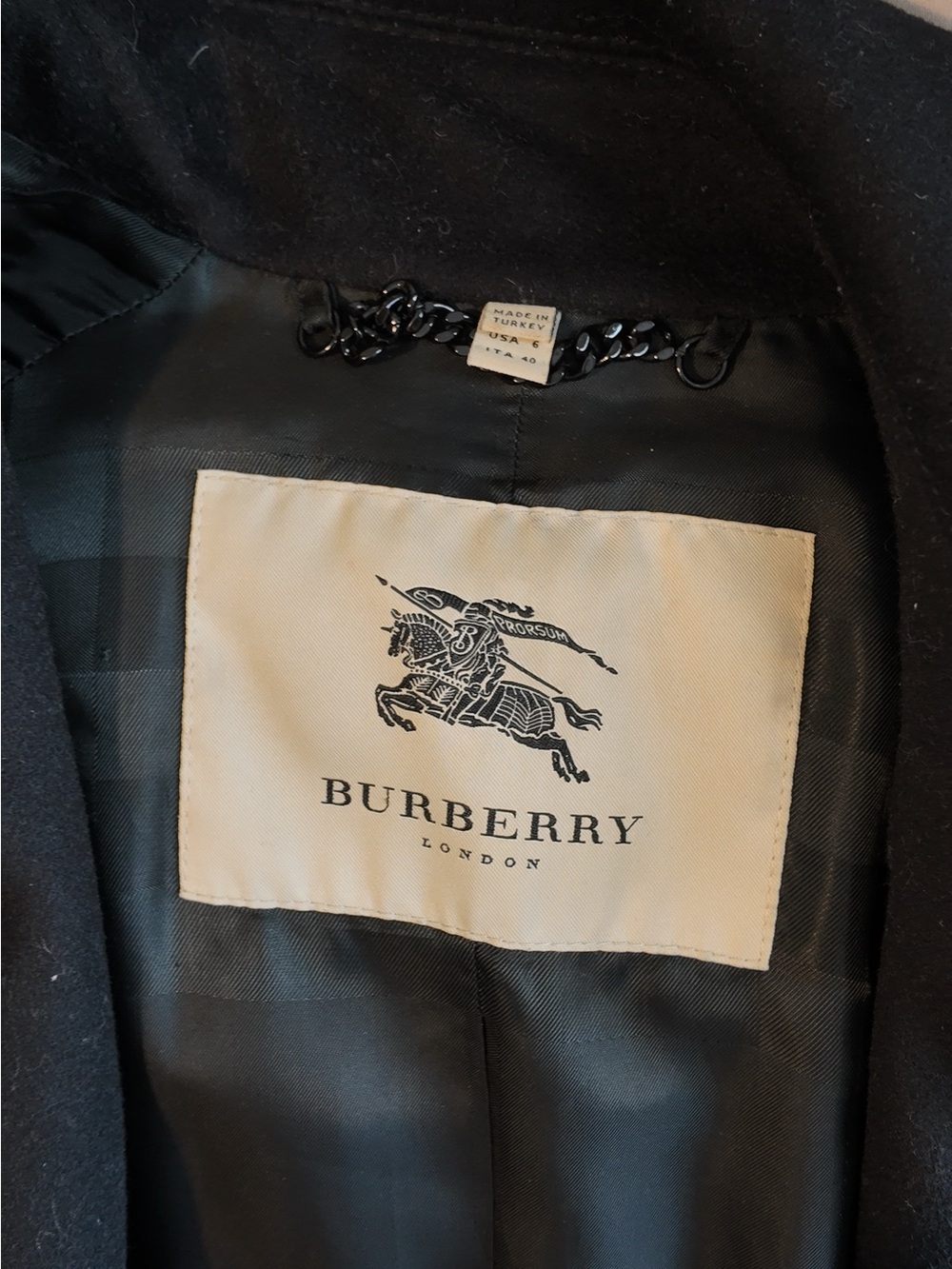 Burberry Black Double-Breasted Trench Coat - Picture 5 of 6